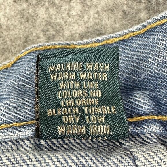 Vintage Express Cut Off Mom Jean Shorts Women 11/12 Blue Medium Wash Made In USA - Picture 12 of 12